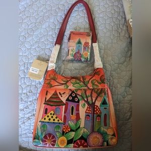 Anuschka hand painted leather purse and wallet